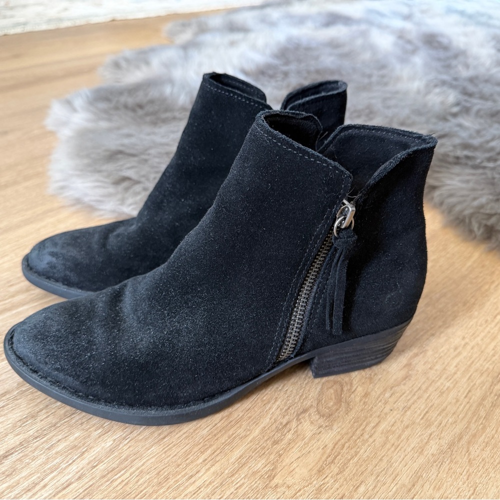 Born Black Suede Ankle Booties
